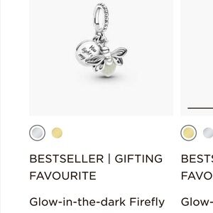 Pandora Silver Glow-in-the-Dark Firefly Bracelet Charm